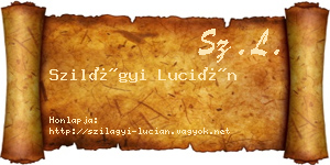 Szilágyi Lucián névjegykártya
