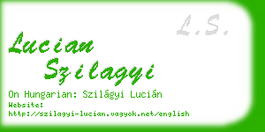 lucian szilagyi business card