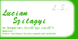 lucian szilagyi business card